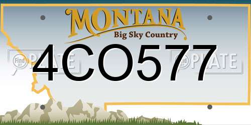 4CO577 Montana License Plate