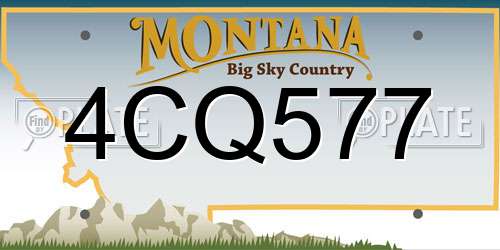 4CQ577 Montana License Plate