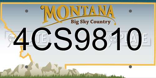 4CS9810 Montana License Plate