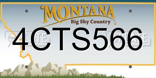 4CTS566 Montana License Plate