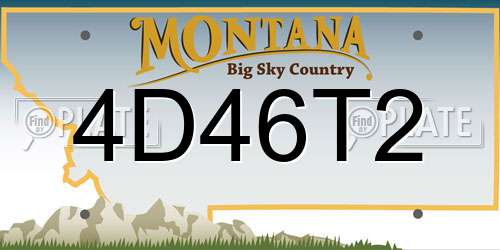 4D46T2 Montana License Plate