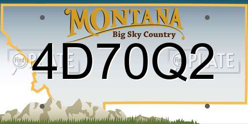 4D70Q2 Montana License Plate
