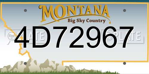 4D72967 Montana License Plate