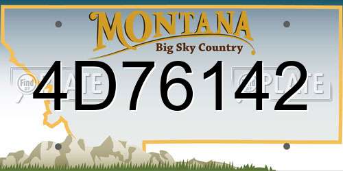 4D76142 Montana License Plate