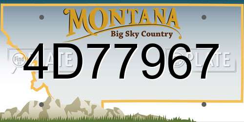 4D77967 Montana License Plate