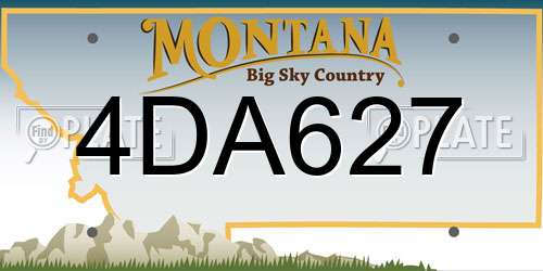 4DA627 Montana License Plate