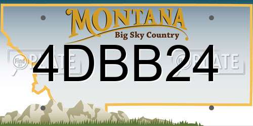 4DBB24 Montana License Plate