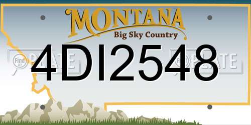 4DI2548 Montana License Plate