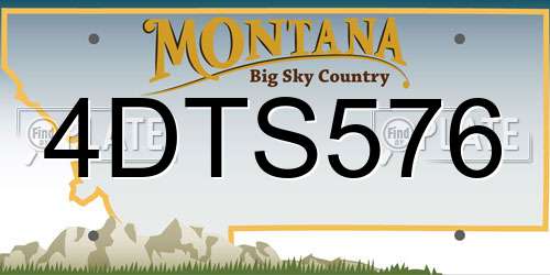 4DTS576 Montana License Plate