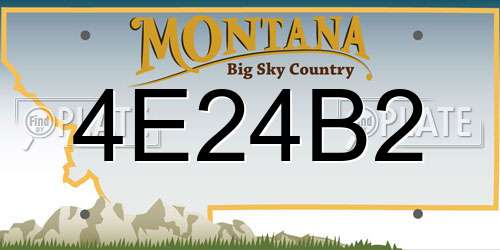 4E24B2 Montana License Plate