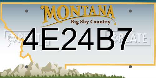 4E24B7 Montana License Plate
