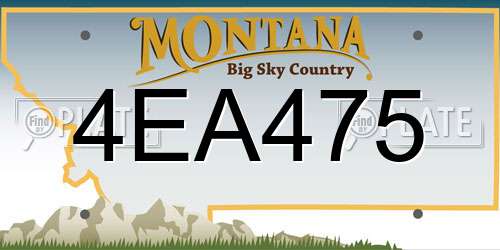 4EA475 Montana License Plate
