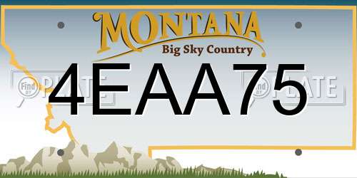 4EAA75 Montana License Plate