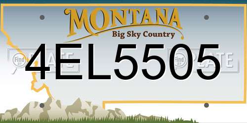 4EL5505 Montana License Plate
