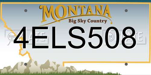 4ELS508 Montana License Plate