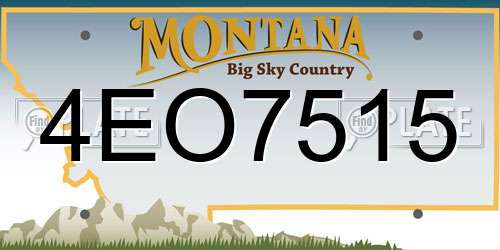 4EO7515 Montana License Plate