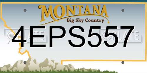 4EPS557 Montana License Plate