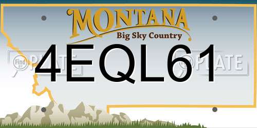 4EQL61 Montana License Plate