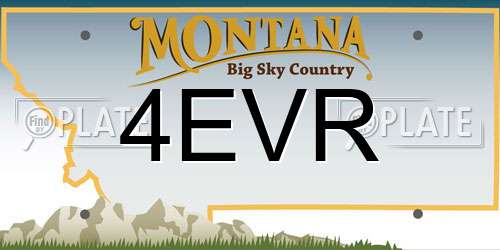 4EVR Montana License Plate