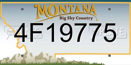 4F19775 Montana License Plate
