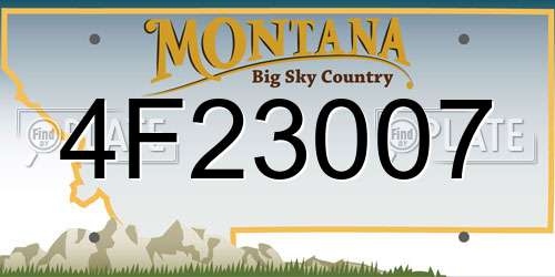 4F23007 Montana License Plate