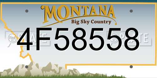 4F58558 Montana License Plate