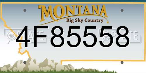 4F85558 Montana License Plate