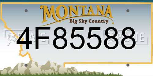 4F85588 Montana License Plate