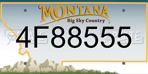 4F88555 Montana License Plate
