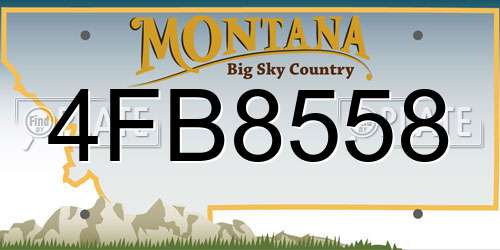 4FB8558 Montana License Plate