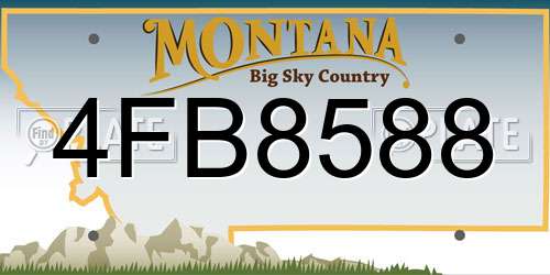 4FB8588 Montana License Plate