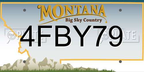 4FBY79 Montana License Plate