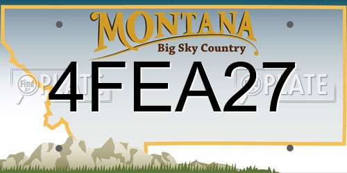 4FEA27 Montana License Plate