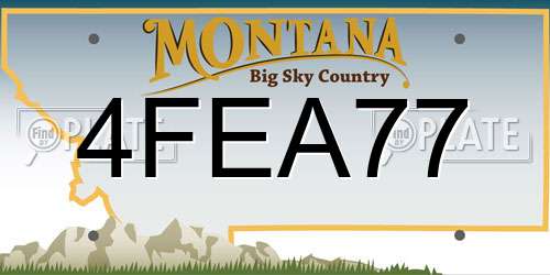 4FEA77 Montana License Plate