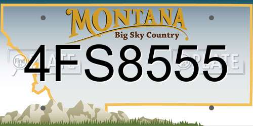 4FS8555 Montana License Plate
