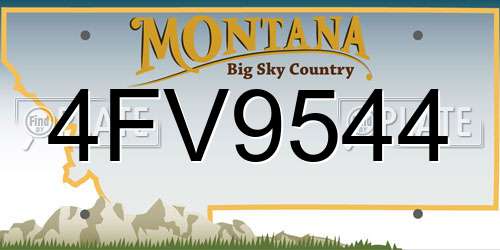 4FV9544 Montana License Plate