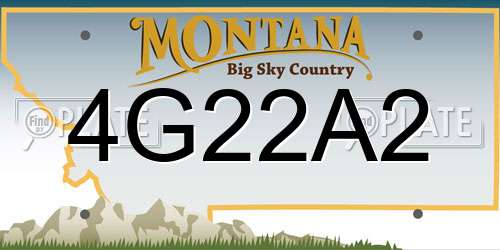 4G22A2 Montana License Plate