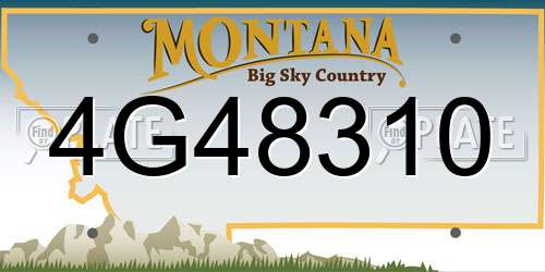 4G48310 Montana License Plate