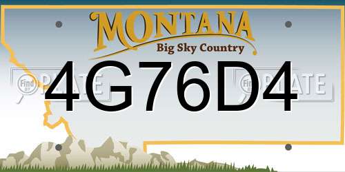 4G76D4 Montana License Plate