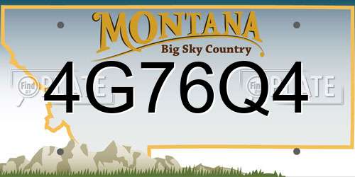 4G76Q4 Montana License Plate