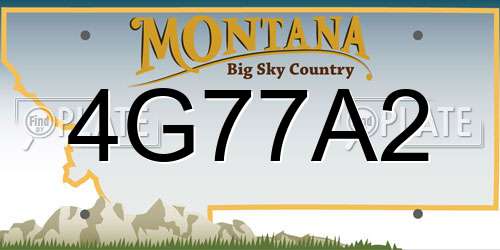 4G77A2 Montana License Plate
