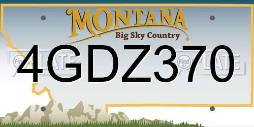 4GDZ370 Montana License Plate