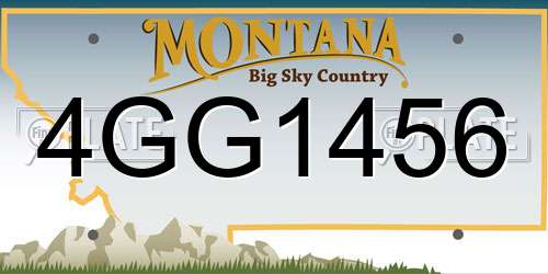 4GG1456 Montana License Plate