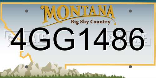 4GG1486 Montana License Plate