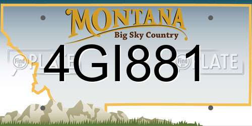 4GI881 Montana License Plate