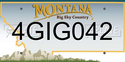 4GIG042 Montana License Plate