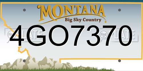 4GO7370 Montana License Plate