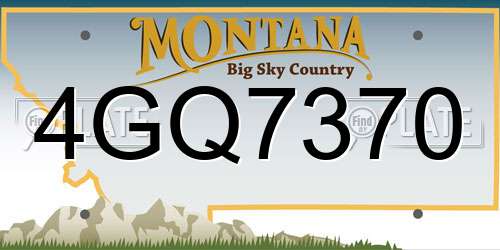 4GQ7370 Montana License Plate