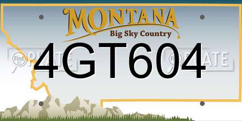 4GT604 Montana License Plate