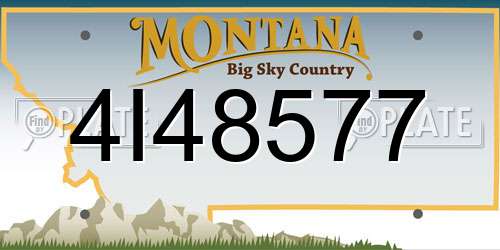 4I48577 Montana License Plate